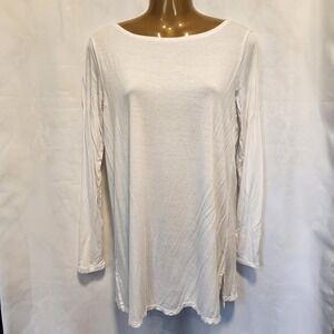 American Apparel Long Sleeve Tee Size S White Round Neck Lightweight Casual USA